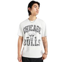 Mitchell & Ness NBA Chicago Bulls Leopard Arch Tee - Pánske - Tričko Mitchell & Ness - Biele - MNCG4169 - Veľkosť: 2XL