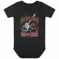 METAL-KIDS - Baby Kurzarmbody -  Live loud- Schwarz/Multicolour 80/86