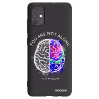 Silikónový čierny obal pre Samsung Galaxy A51 A515F - Brain - White