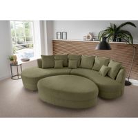 Livetastic SEDACÍ SOUPRAVA, textil, olivově zelená