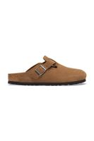 Birkenstock papuci mocasini pentru femei din piele întoarsă Boston Suede Leather