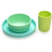 Melii Feeding Set набір посуду Mint, Blue, Lime