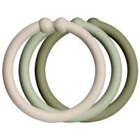 BIBS Loops kółka do zawieszania Vanilla / Sage / Olive 12 szt.