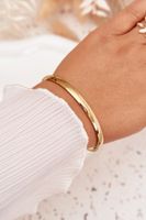 Złota bransoletka ze stali chirurgicznej