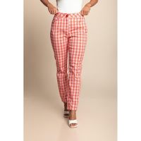 Plus Size Baumwollhose Mit Print, Rot