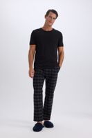 DEFACTO Regular Fit Checkered Long Length Pajama Bottoms with Pockets