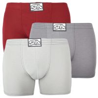 3PACK pánské boxerky Styx long klasická guma vícebarevné (F10606263) M
