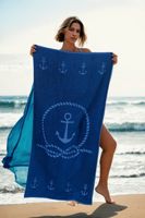 29054 Dewberry Beach Towel 70x140-NAVY BLUE