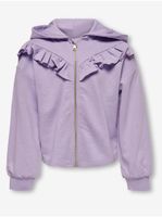 Light purple girly sweatshirt with zipper and hood ONLY Feel - Girls