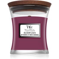 Woodwick Wild Berry & Beets ароматна свещ с дървен фитил 85 гр.