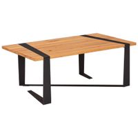 Livetastic KONFERENČNÝ STOLÍK, prírodná farba, čierna, drevo, kov, 110/60/41 cm