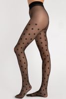 Vzorované silonky Fiore Spring 20 DEN Černá 2-S