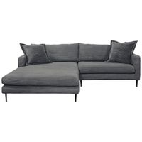 P & B ROHOVÁ SEDAČKA, textil, grafitová