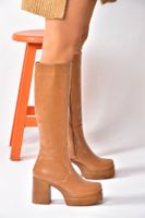 Fox Shoes Tan Women's Thick Soled Boots