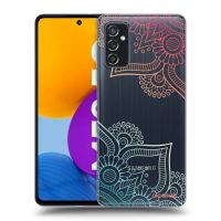 Silikónový prehľadný obal pre Samsung Galaxy M52 5G - Kvetinový vzor