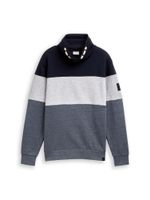 TOM TAILOR Sweater majica  mornarsko plava / plava melange / siva melange
