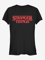 ZOOT.Fan Netflix Stranger Things Logo Póló Fekete