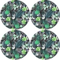 Bertoni Home Unisex's 4 Round Table Pads Set Lambada Green