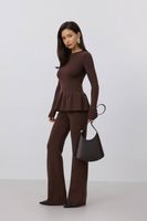 Estro: Ciemnobrązowa torebka damska na ramię z włoskiej skóry naturalnej Premium