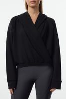 Trendyol Black Soft Hooded Knitted Sports Sweatshirt