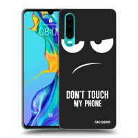 Silikónový čierny obal pre Huawei P30 - Nesiahajte mi na telefón