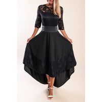 Elegantes Kleid Mit Spitze Bianca, Schwarz