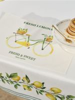 Sinsay - Podkładki na stół z nadrukiem roweru i cytryn 2 pack - wielobarwny