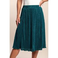 Plisseerock Plus Size, Grün