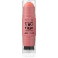 Rimmel Multi-Tasker Blush'N'brush róż do policzków w sztyfcie z pędzelkiem odcień 100 Cotton Candy 8 g