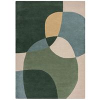 Flair Rugs VLNENÝ KOBEREC, 160/230 cm modrá, zelená