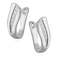Olivie Strieborné náušnice so zirkónmi 1,1 cm 0758