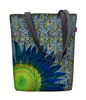 Bertoni Unisex's Canvas Bag Sunny Blue Flower