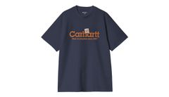 Carhartt WIP S/S Label Script T-Shirt Blue Pánske - Tričká Carhartt WIP - Modrá - I034421_01_XX-L - Size: L