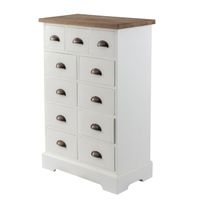 Komoda Brighton 11 zásuvek  white&natural