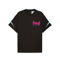 Puma Hoops x Rick and Morty Tee Black - Pánske - Tričko Puma - Čierne - 633097-01 - Veľkosť: XL
