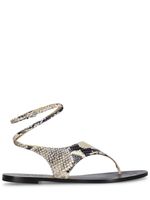 5mm Amalfi Python Print Flat Sandals