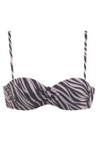 LASCANA Bikini gornji dio 'Kaa'  svijetloljubičasta / crna