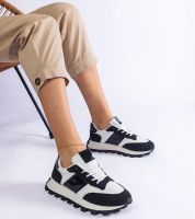 Gemre Czarne sneakersy z widocznym protektorem Restia