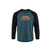 HORSEFEATHERS Bike dres Spike LS - petrol/black BLUE velikost XL
