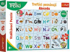 Vzdelávacie puzzle - Treflíci spoznávajú abecedu CZ - puzzle z kategorie Naučné puzzle