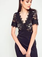 Dress with lace black