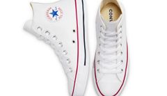 Converse Chuck Taylor Hi Leather White Unisex - Tenisice Converse - Bijela - 132169C-12UK - Size: 12
