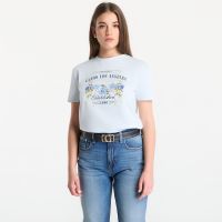 T-shirt GUESS Ss Cn Flowers Guess Box Tee Sky High M