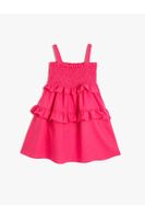 Koton Frilled Dress with Straps Gipe Detail