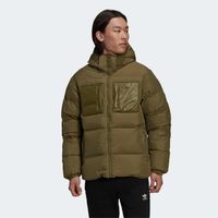 adidas Down Regen Hooded Puffer Jacket Focus Olive - Pánske - Bunda adidas - Zelené - H13563 - Veľkosť: M