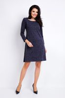 Awama Woman's Dress A162 Navy Blue