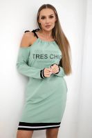 Tres Chic Dress Dark Mint