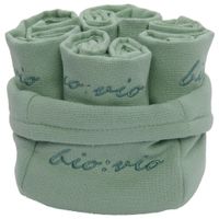 Bio:Vio SADA RUČNÍKŮ NA OBLIČEJ, 30/30 cm, mátově zelená