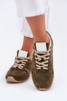 Boto Buty Sportowe Damskie Z Eko Zamszu Ciemnozielone Dorella