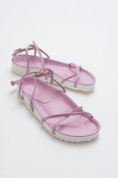 LuviShoes Muse Women's Pink Sandals From Genuine Leather